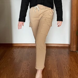 Oak + Fort tan beige cargo pants